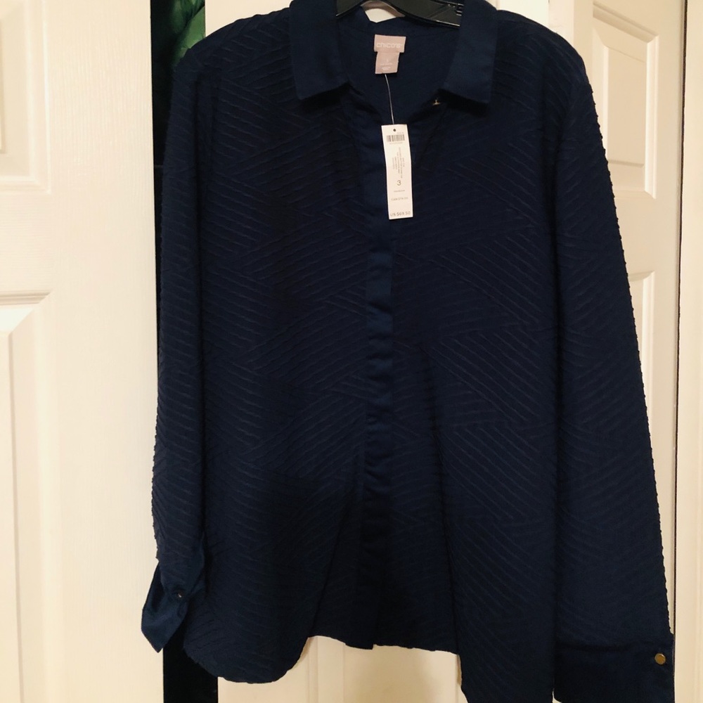 Navy blue top, Chico’s size 3